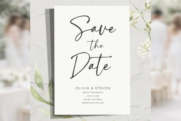Download Modern Script Save the Date Bd007 - Cript Collection