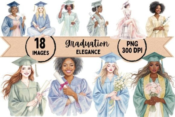 Download Graduation Elegance Clipart - Premium Resources