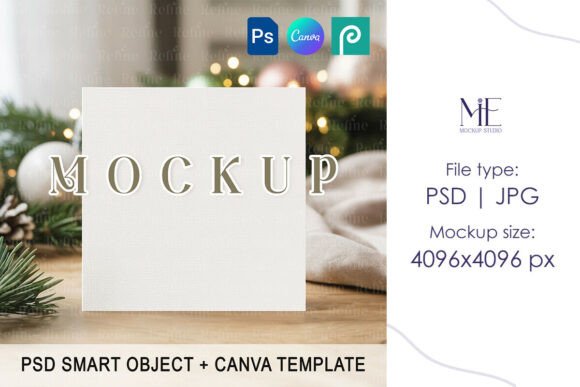 Download Square Holiday Invitation Card Mock-up - Invitation Collection