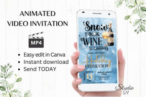 Download Animated Christmas Holiday Invitation - Invitation Collection