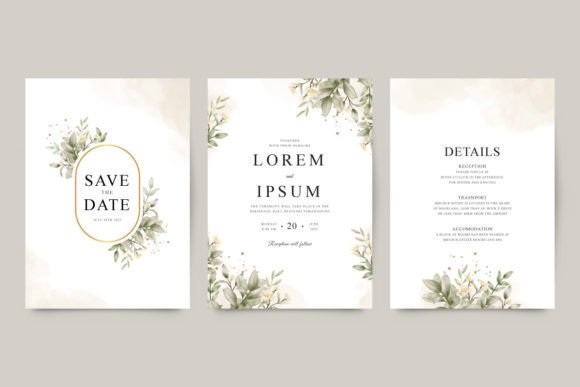 Download Wedding Invitation Template Set - Invitation Collection