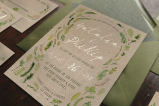 Download Watercolor Foliage Wedding Invitation Suite - Invitation Collection