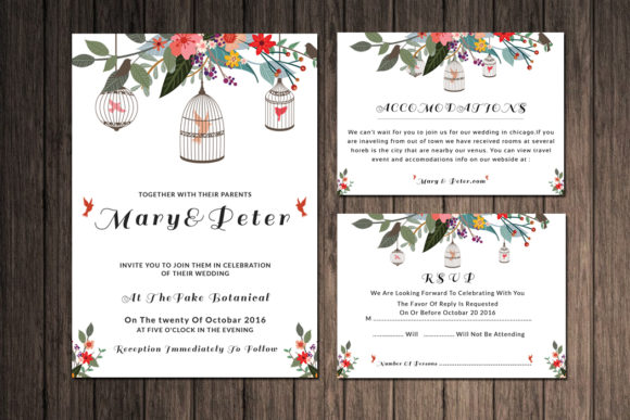 Download Printable Floral Wedding Invitation Set - Invitation Collection