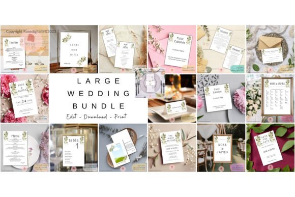 Download Large Wedding Invitation Set Templates - Invitation Collection